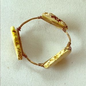 Bourbon and Bowties bracelet Size Small. Yellow